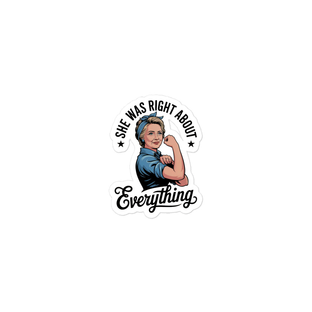 Hillary Clinton as Rosie the Riveter Bubble-free stickers